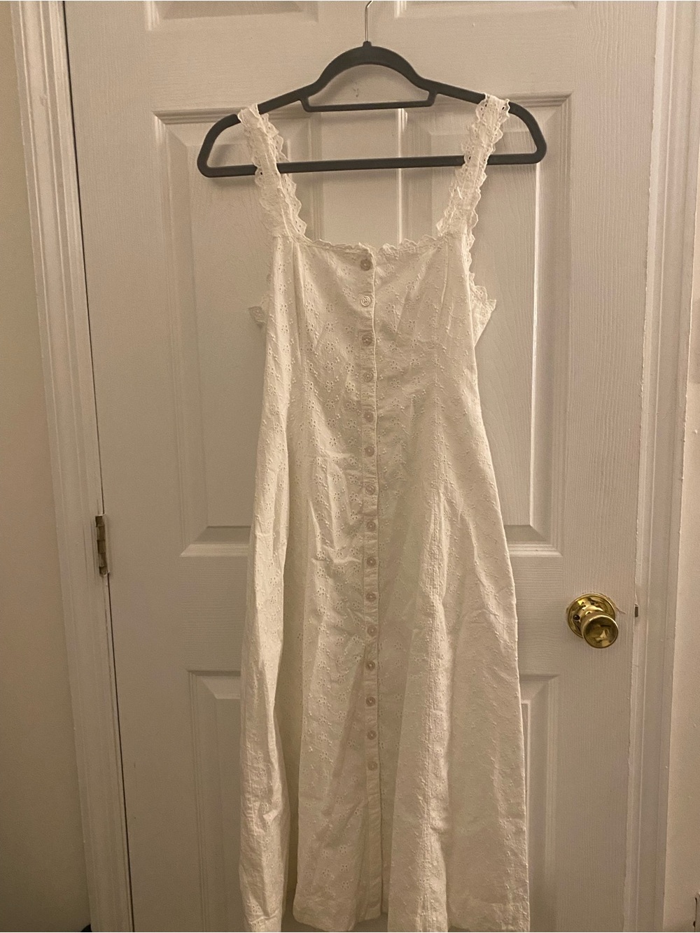 Urban Outfitters white eyelet midi dress. 100% cotton